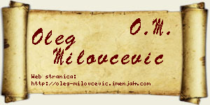 Oleg Milovčević vizit kartica